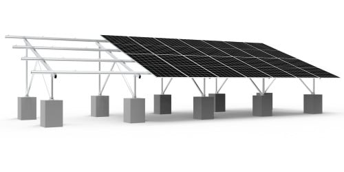 TonKor Aluminum Dual Pile Concrete Foundation Mount